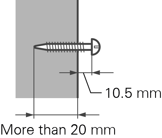 Screw in the wall